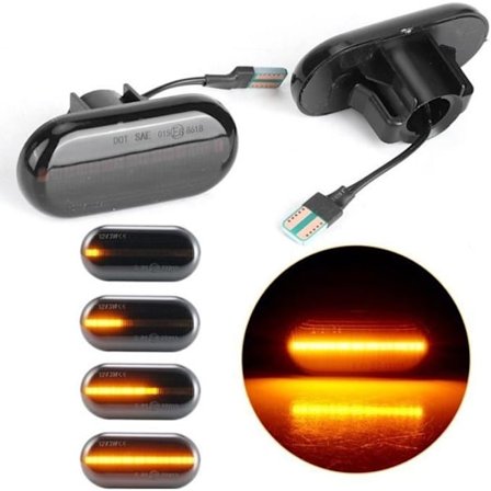 Den dynamiske LED-bilblinklyset lyser opp siden sekvensielt. (Blinker Passer Renault Clio)