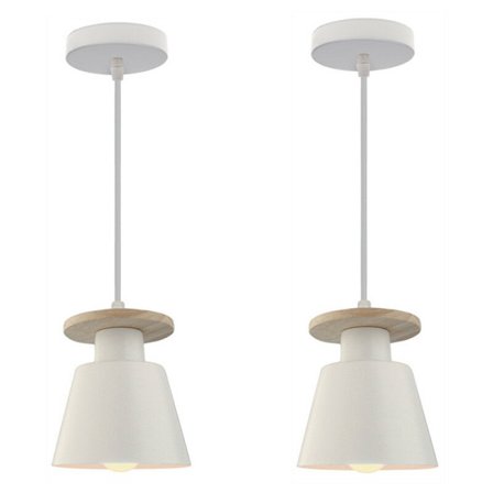 2 kpl riippuvalaisin Creative Chandelier Shade Modern Simple Hanging Ceiling Lamp White
