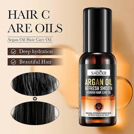 Arganolje fra Marokko Penetrerende Håroljebehandling, Hjelper med å Glatte og Styrke Skadet Hår, Eliminerer Krus, Skaper Strålende Glans