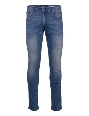 Anbass Trousers Slim 99 Denim Slim Jeans Blå Replay*Betinget Tilbud