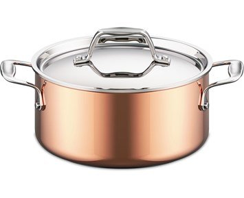 Austin and Barbeque AABQ Pro 20x10cm Pot - Gryta i rostfritt stål med kopparfinish, 3 liter