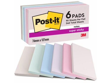 Post-it Notes Supersticky Soulful Collection 76x127mm 6/fp - Lyreco - Kontorsmaterial - Notes och Post-It - Notes - Extra sticky