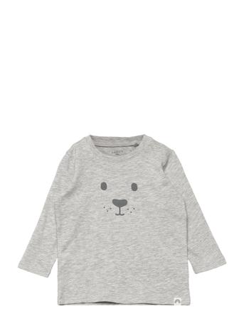 Top Slub Face Otter T-shirts Long-sleeved T-shirts Grå Lindex