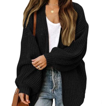Dam Vinter Casual Tröja Oversized Kraftig Kappa Med Fickor