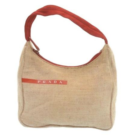 Prada Vintage, Pre-owned Canvas Handbag Beige, Dames, Maat:ONE Size