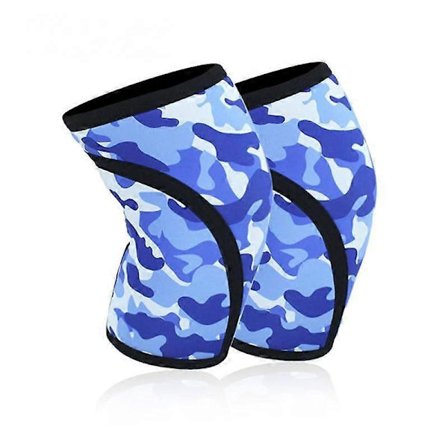 2-pack knäskydd för knäsmärta, kompressionsknäskydd, knästöd för kvinnor/män - löparknäskydd, knäskydd tyngdlyftning - ljusblå L