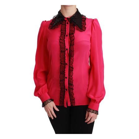 Dolce & Gabbana Sequin Lace Shirt Bluse Rød, Dame