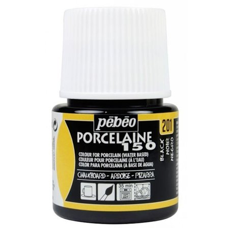 Pebeo 150 porslin 45 ml skiffersvart porslinsfärgflaska