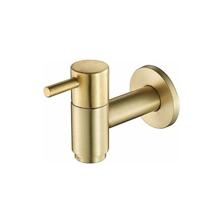 1 kpl kultavärinen kuparinen pyöreä seinään asennettava pesukonehana