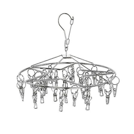 1 stk. Rund Stjerneformet Hænger Sokker Hængestativ Undertøj Tørrestativ Multi-anvendelse Vaskestativ til Hjemmet (32 Klemmer)