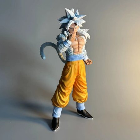 30cm Anime Dragon Ball Son Goku Ssj4 Figur Statue Super Saiyan 4 Goku Statue Pvc Action Figur Modell Lekegave Bursdagsgave Hvit