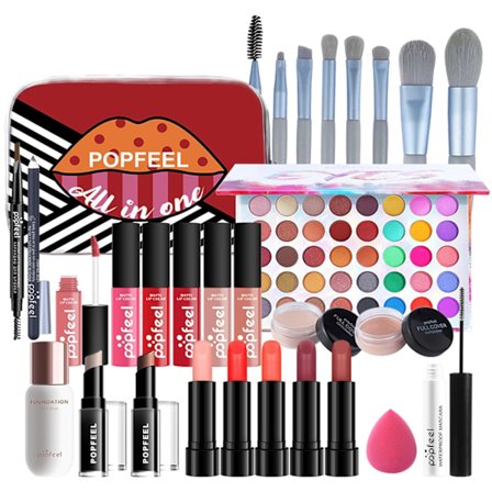 All-in-One Makeup Kit Presentset, Makeup Kit för Kvinnor Fullt Set, Makeup Presentset, Perfekt Presentval (29 st)