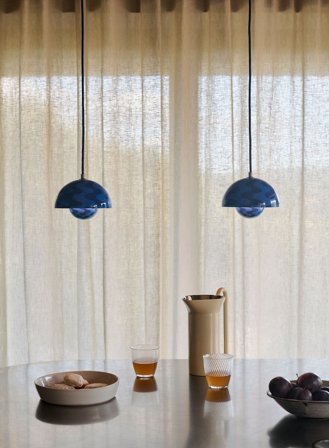 Flowerpot VP10 taklampe Ø16 - kobolt/twilight mønstret