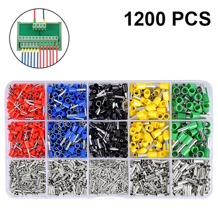 1200-delad isolerad hylsor sortiment kabelskor set