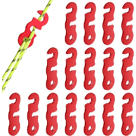 16 stk. aluminiums telt barduner, justerbar bardunstrammer, bardunstrammer til camping, vandring, rygsækrejser, picnic, udendørs telt tilbehør