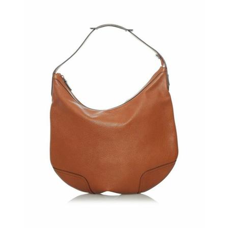 Gucci Vintage, Leather Princy Hobo Bag Bruin, Dames, Maat:ONE Size,leer