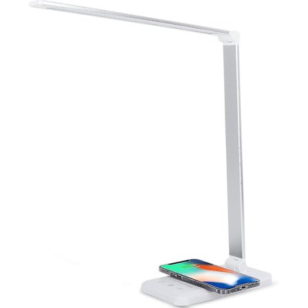 LED-skrivebordslampe med trådløs lader