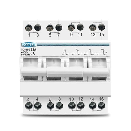 4P 63A 3-fase manuell overførings isolasjonsbryter med lås, strømbryter