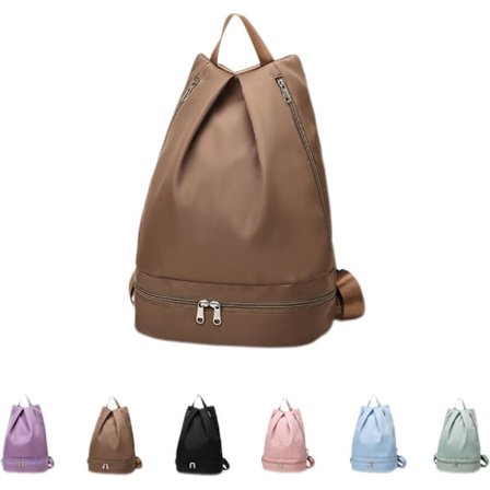 Svømmetaske, våd og tør adskillelse, sports- og fitnesstaske til kvinder, vandtæt rejseopbevaringstaske, yogataske, rejserygsæk (Champagne)