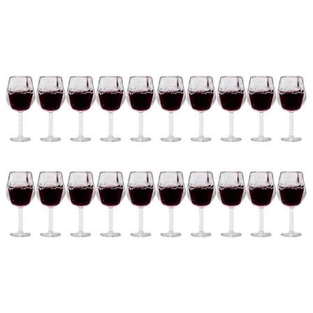 20 st Miniatyr Vinglas Champagneglas Miniatyr Bägare Dockhus Tillbehör