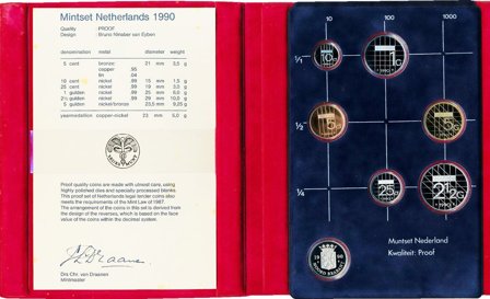 Holland 1990 - Proof møntsæt