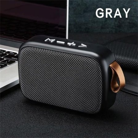 Bærbar Bluetooth-højttaler 360° Chokerende Surround Sound 4 Afspilningstilstande IPX7 til Udendørs Camping Kørsel Grå