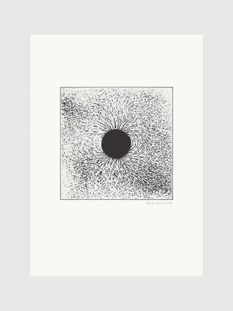 Abstrakt poster med geometriskt mönster i svart på vitt | Kunstary.com, 70x100 cm