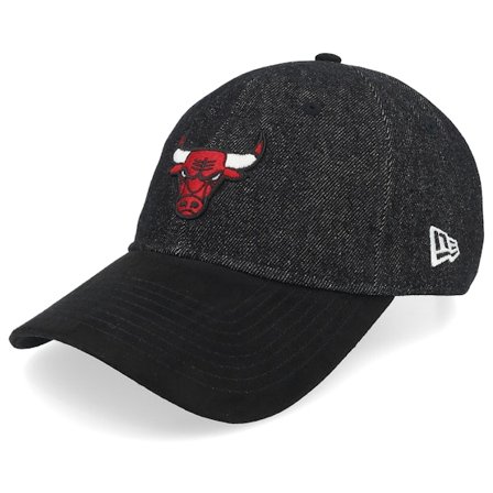 New Era - NBA Svart unconstructed Keps - Chicago Bulls NBA Denim Midi 9TWENTY Black Dad Cap @ Hatstore