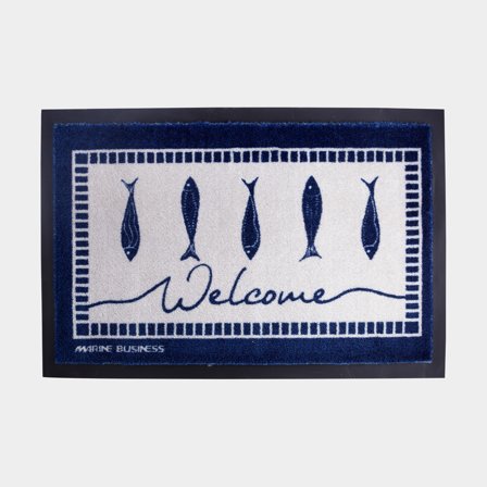 Bådmåtte Marine Business Welcome Fish, rektangel, 70 x 50 cm
