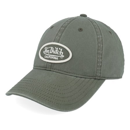 Von Dutch - Grønn unconstructed Caps - Oval Patch Dark Green Dad Cap @ Hatstore
