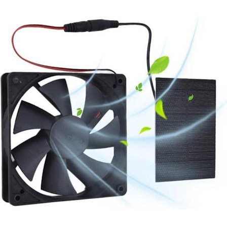 Solpanelventilator, til hønsehuse, drivhuse, skure, dyrehuse, camping