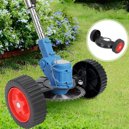 Støttehjul til kanttrimmer, højdejusterbart hjælpehjul i plastik til græstrimmer til havelandskabsbekæmpelse af ukrudt, restaurering af køkkenhave