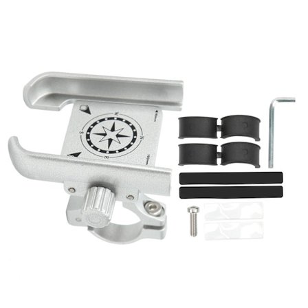 GUB-P40 Telefonhållare Stativ 360 Grader Justerbar Fäste för Motorcykel Cykel Scooter(Argent )