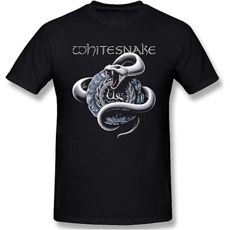 Sommar Basic Casual Toppar Lösa Whitesnake Men T-shirts