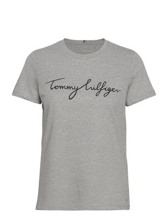 Heritage Crew Neck Graphic Tee T-shirt Top Grå Tommy Hilfiger