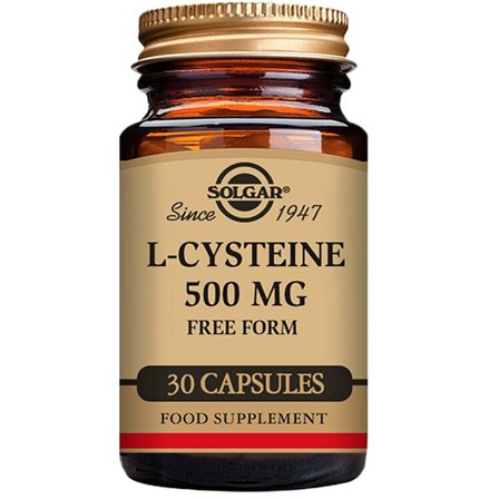 Solgar L-Cystein 500 mg Aminosyre 30 kaps., Helse & Madvarer, Ingredienser, Aminosyre