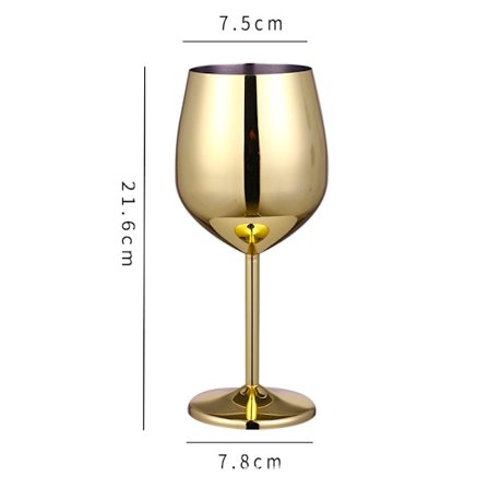 Rostfritt stål Champagnekopp Vinglas Cocktailglas Metall Vinglas Bar Restaurang Goblet