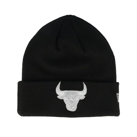 New Era - NBA Svart cuff Beanie - Chicago Bulls Black/Metallic Cuff @ Hatstore