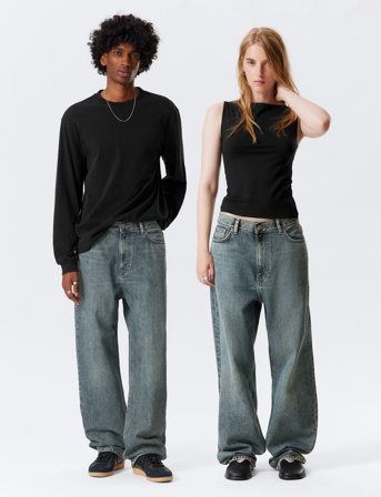 Weekday Galaxy Loose Straight Leg Jeans - Blue - 34 x 32