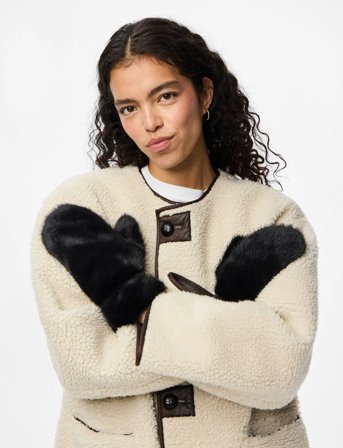 Pieces Pcjutlandia Mittens Bc - Black - L