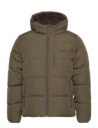 Hco. Guys Outerwear Vuorillinen Takki Topattu Takki Khaki Green Hollister