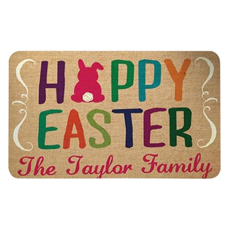 Påskedørmatte Påskeegg Kanin Inngang Veranda Tepper Sklisikker Bunn Gulv Innendørs Utendørs Teppe Kompatibelt med Hjem Terrasse Hjem Dekor