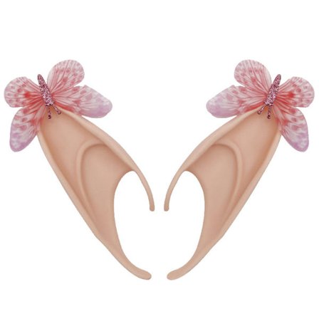 Elföron Cuffs, Icke-Piercade Fjärilsörhängen, Wraps för Halloween Cosplay Tillbehör