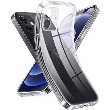 iPhone 12 Transparent TPU Skal – Extra Kameraskydd