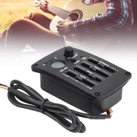 Equalizer pickup - VGEBY - SE-4N - Indbygget tuner - 4 bånd - Akustisk guitar kompatibel