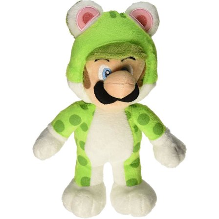 Super Mario Neko Cat Luigi Plys, 10""", Multi-farvet