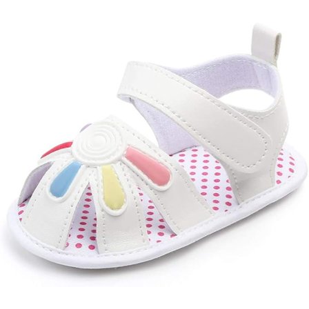 Tyttöjen kesäkengät vauvan liukumattomat hapsusandaalit valkoiset