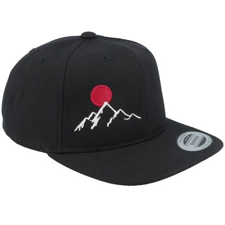 Kiddo Cap - Schwarz Snapback Cap - Kids Sun & Mountain Black Snapback @ Hatstore