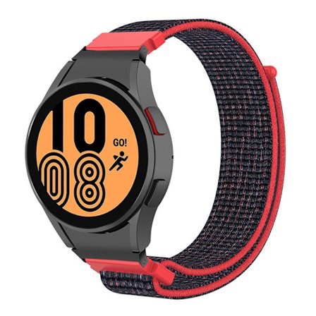 Nylonarmband Samsung Galaxy Watch 5 40/44/Pro 45mm Röd