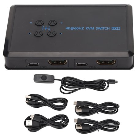 KVM-switch HDMI 2.0 4K Hög kompatibilitet Enkel installation Konverter